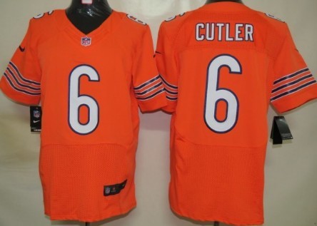 Nike Chicago Bears #6 Jay Cutler Orange Elite Jersey