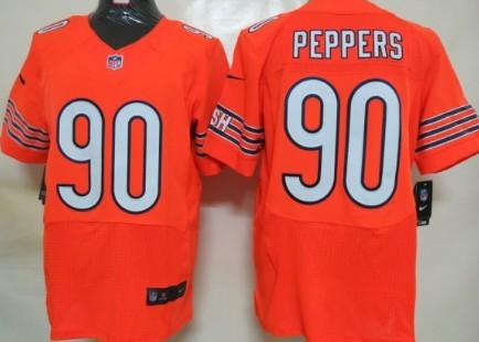 Men's Chicago Bears #90 Julius Peppers Orange Nik Elite Jersey