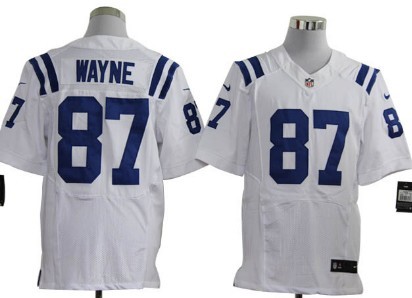 Nike Indianapolis Colts #87 Reggie Wayne White Elite Jersey