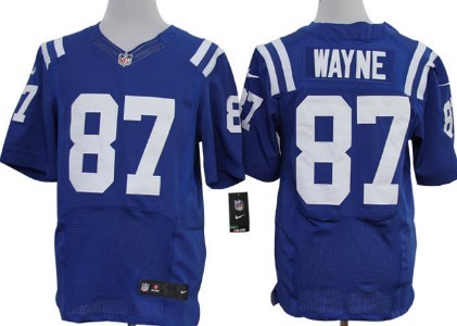 Nike Indianapolis Colts #87 Reggie Wayne Blue Elite Jersey