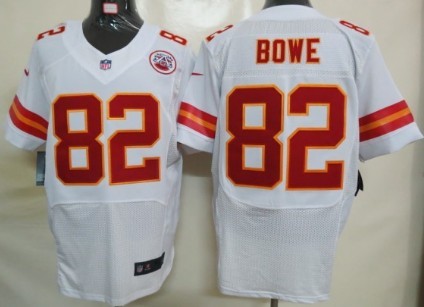 Men's Kansas City Chiefs #82 Dwayne Bowe White Nik Elite Jersey