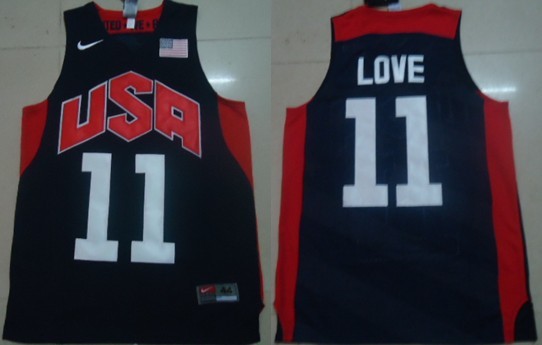 2012 Olympics Team USA #11 Kevin Love Revolution 30 Swingman Blue Jersey