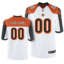 Nike Cincinnati Bengals Youth Customized Game White Jersey