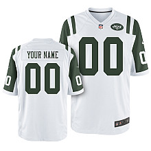 Nike New York Jets Customized Game White Jersey