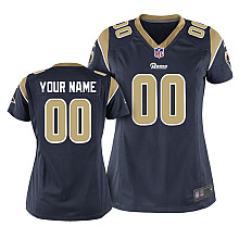 Women's Nike St. Louis Rams Customized Game Team Color Jersey