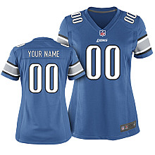 Women's Nike Detroit Lions Customized Game Team Color Jersey