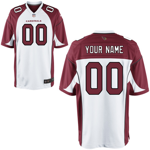 Men's Nike Arizona Cardinals Customized Game White Jersey (S-4XL)