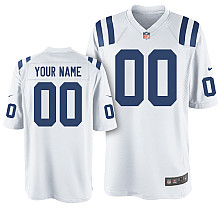 Men's Nike Indianapolis Colts Customized Game White Jersey (S-4XL)