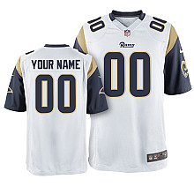 Men's Nike St. Louis Rams Customized Game White Jersey (S-4XL)