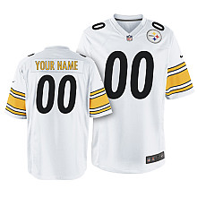 Men's Nike Pittsburgh Steelers Customized Game White Jersey (S-4XL)