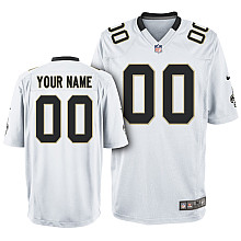 Men's Nike New Orleans Saints Customized Game White Jersey (S-4XL)