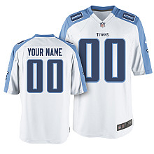 Men's Nike Tennessee Titans Customized Game White Jersey (S-4XL)