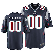 Men's Nike New England Patriots Customized Game Team Color Jersey (S-4XL)