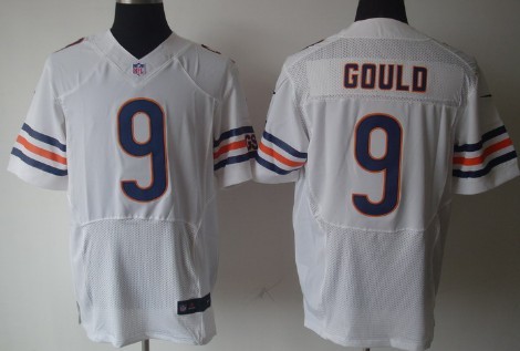 Nike Chicago Bears #9 Robbie Gould White Elite Jersey