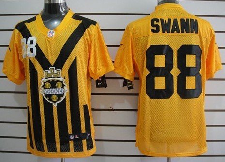 Men's Pittsburgh Steelers #88 Lynn Swann 1933 Yellow Nik Throwback Jersey