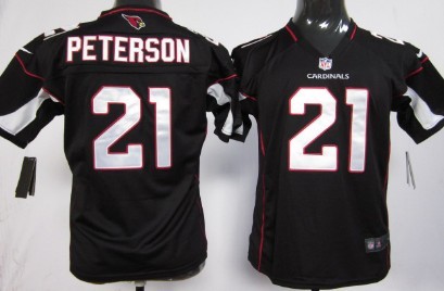 Kid's Arizona Cardinals #21 Patrick Peterson Black Nik Game Jersey