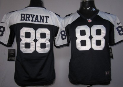 Nike Dallas Cowboys #88 Dez Bryant Blue Thanksgiving Game Kids Jersey