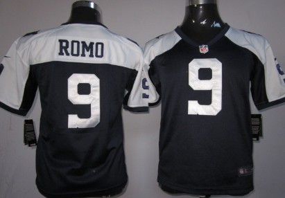 Nike Dallas Cowboys #9 Tony Romo Blue Thanksgiving Game Kids Jersey