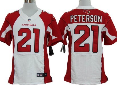 Men's Arizona Cardinals #21 Patrick Peterson Nike White Elite Jersey