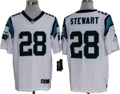 Mens Nike NFL Elite Jersey Carolina Panthers #28 Jonathan Stewart White 