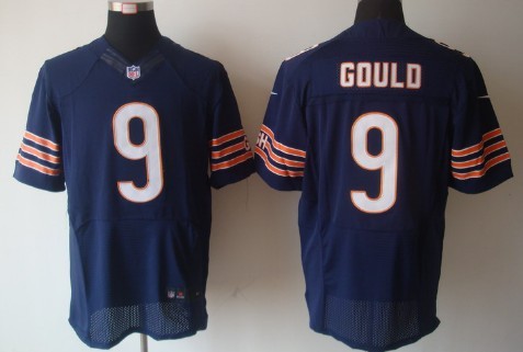 Mens Nike NFL Elite Jersey Chicago Bears #9 Robbie Gould Blue 