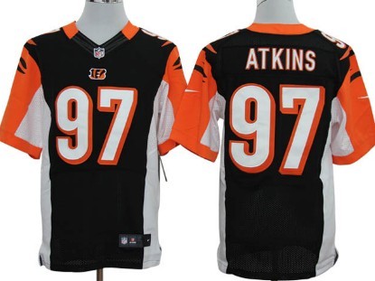Mens Nike NFL Elite Jersey Cincinnati Bengals #97 Geno Atkins Black 