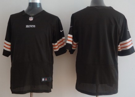 Mens Nike NFL Elite Jersey Cleveland Browns Blank Brown