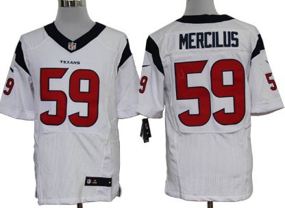 Mens Nike NFL Elite Jersey Houston Texans #59 Whitney Mercilus White 