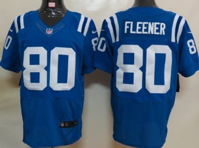 Mens Nike NFL Elite Jersey Indianapolis Colts #80 Coby Fleener Blue 