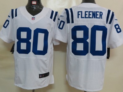 Mens Nike NFL Elite Jersey Indianapolis Colts #80 Coby Fleener White 