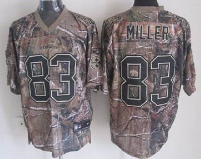 Men's Pittsburgh Steelers #83 Heath Miller Camo Nik Elite Jersey