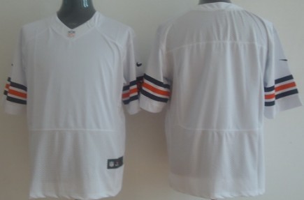 Mens Nike Elite Jersey  Chicago Bears Blank White 