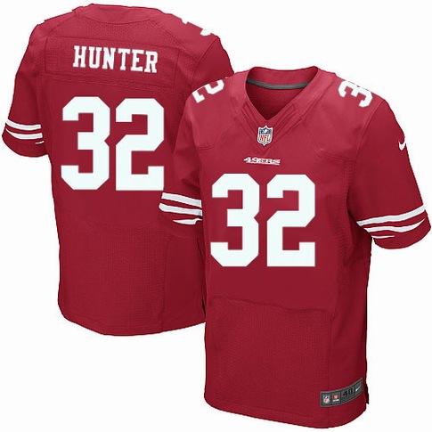 Men's Nik Elite Jersey San Francisco 49ers #32 Kendall Hunter Red