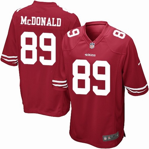 Men's Nik Elite Jersey   San Francisco 49ers #89 Vance McDonald Red 