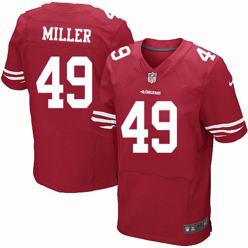 Men's Nik Elite Jersey San Francisco 49ers #49 Bruce Miller Red