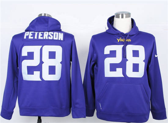 Minnesota Vikings #28 Adrian Peterson  Nike hoody Purple