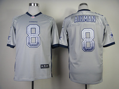 Men's Dallas Cowboys #8 Troy Aikman 2013 Nike Drift Fashion Gray Elite Jersey