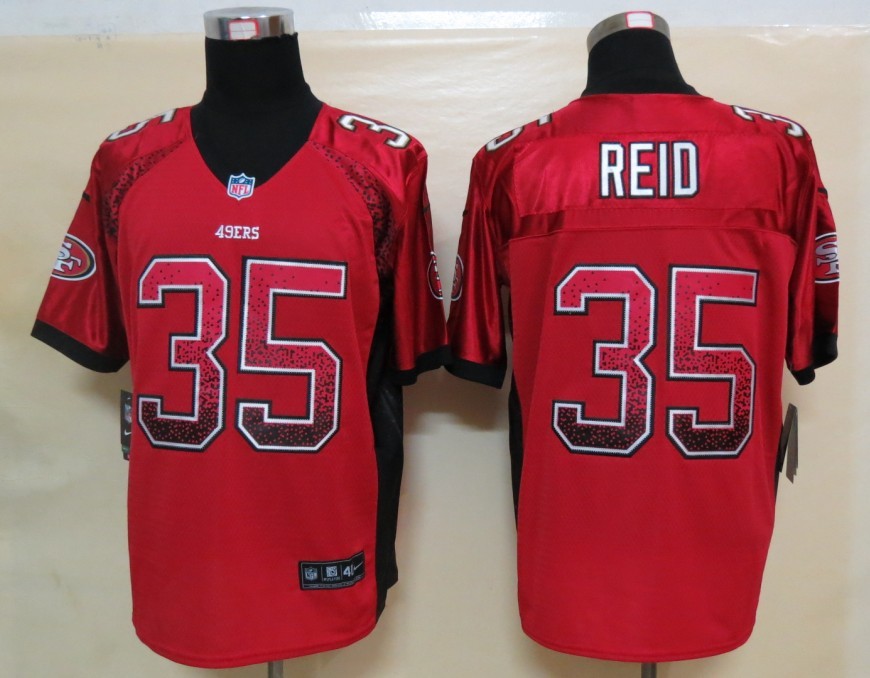 Men's San Francisco 49ers #35 Eric Reid 2013 NEW Nik Drift Fashion Red Elite Jerseys