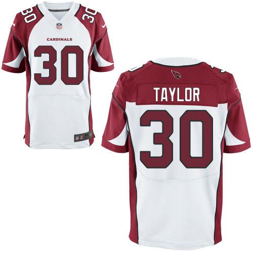 Men's Nik Elite Jerseys Arizona Cardinals #30 STEPFAN TAYLOR white