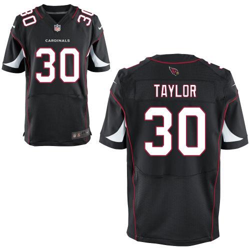 Men's Nik Elite Jerseys Jersey Arizona Cardinals #30 STEPFAN TAYLOR  Black 