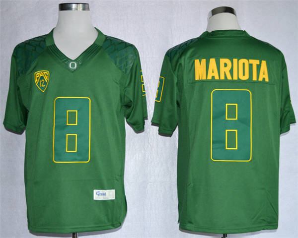 Men's Oregon Ducks #8 Marcus Mariota College Football Limited Jerseys - Green