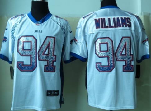 Men' Buffalo Bills #94 Mario Williams Nik Drift Fashion White Elite Jersey
