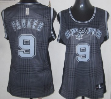 San Antonio Spurs #9 Tony Parker Black Rhythm Fashion Womens Jersey