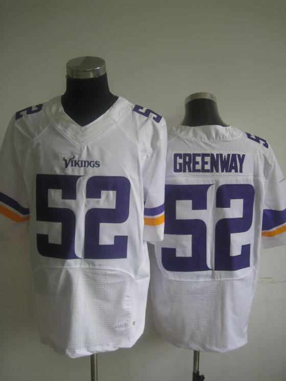 Men's Minnesota Vikings #52 Chad Greenway 2013 White Nik Elite Jersey