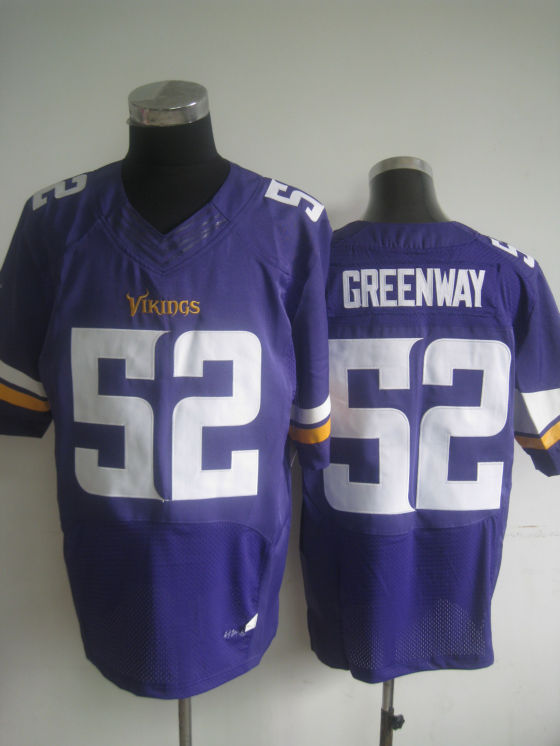 Men's Minnesota Vikings #52 Chad Greenway 2013 Purple Nik Elite Jersey