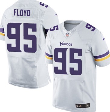 Men's Minnesota Vikings #95 Sharrif Floyd 2013 White Nik Elite Jersey