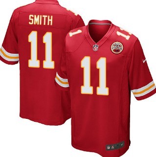 Kid's Kansas City Chiefs #11 Alex Smith Red Nike Game Jersey