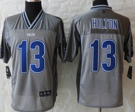Men's Indianapolis Colts #13 T.Y. Hilton 2013 Gray Nik Vapor Jerseys