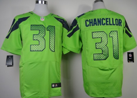 Men's Seattle Seahawks #31 Kam Chancellor Green Nik Elite Jersey