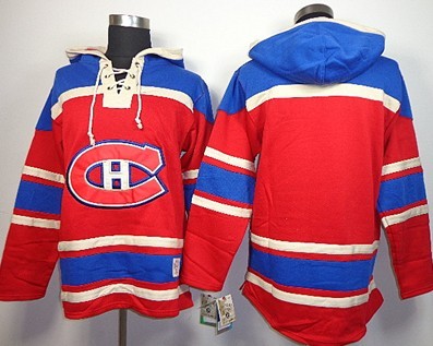 Old Time Hockey Hoodies Montreal Canadiens Blank Red